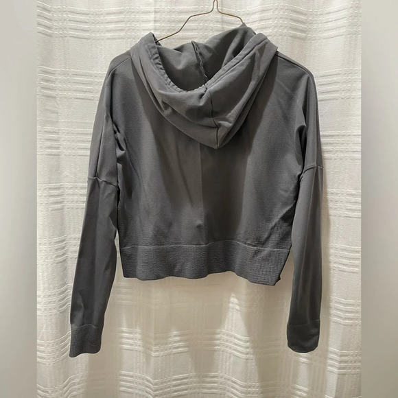 GYMSHARK pause hoodie crop charcoal size small - Picture 3 of 9